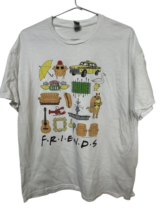 Gildan Tops - Gildan White Retro 90s FRIENDS TV Show NYC Adult XL T-Shirt